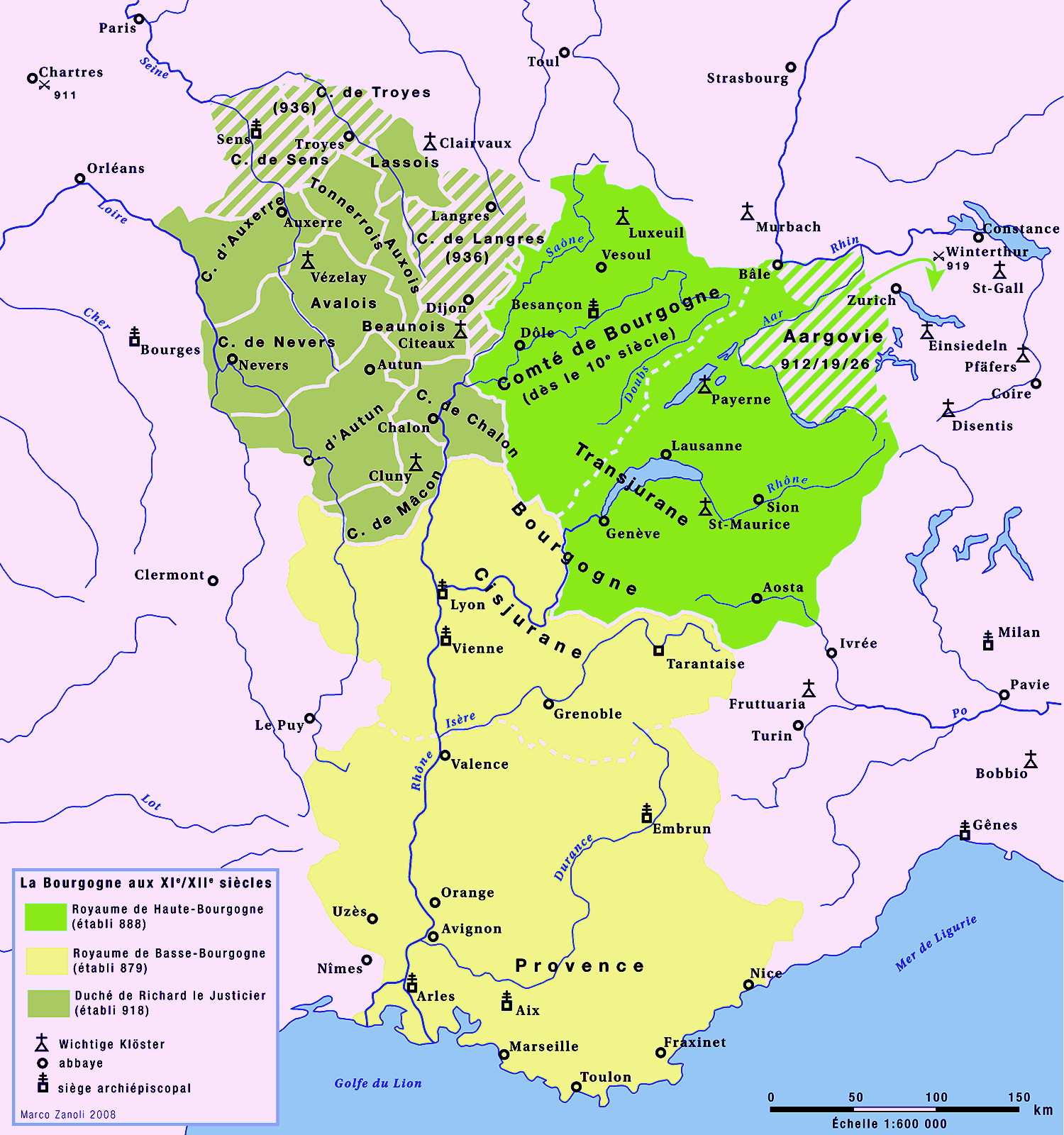 Carte de Bourgogne