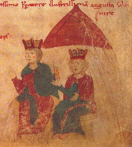 Emperor Heinrich VI of the Holy Roman Empire and Queen Constance of Sicily